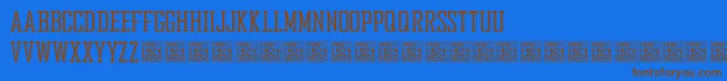 HbmBureauTrendDonationware Font – Brown Fonts on Blue Background