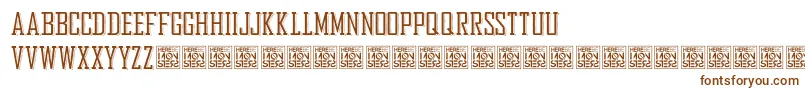 HbmBureauTrendDonationware Font – Brown Fonts on White Background