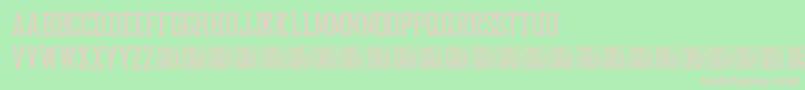 HbmBureauTrendDonationware-fontti – vaaleanpunaiset fontit vihreällä taustalla