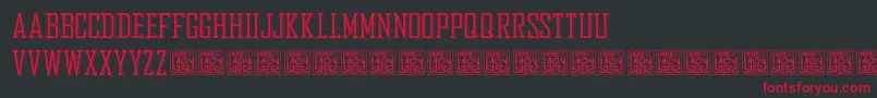 HbmBureauTrendDonationware Font – Red Fonts on Black Background