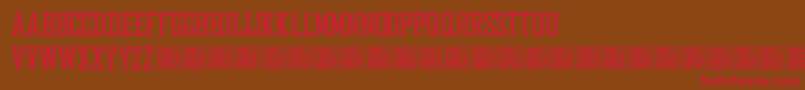 HbmBureauTrendDonationware Font – Red Fonts on Brown Background
