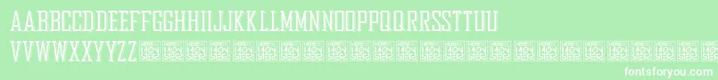 HbmBureauTrendDonationware Font – White Fonts on Green Background