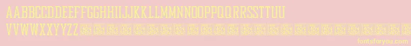 HbmBureauTrendDonationware Font – Yellow Fonts on Pink Background