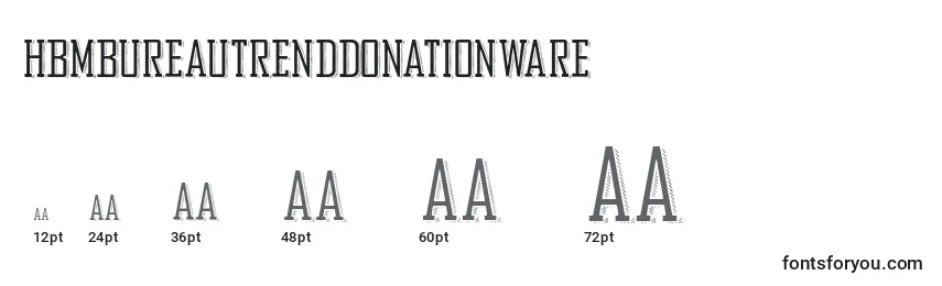 HbmBureauTrendDonationware Font Sizes