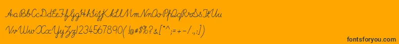 Шрифт ImransSchoolA – чёрные шрифты на оранжевом фоне