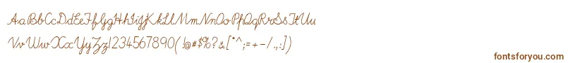 Шрифт ImransSchoolA – коричневые шрифты на белом фоне