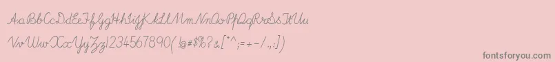 ImransSchoolA-fontti – harmaat kirjasimet vaaleanpunaisella taustalla