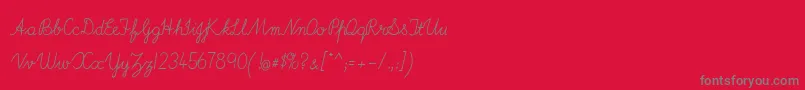 ImransSchoolA Font – Gray Fonts on Red Background