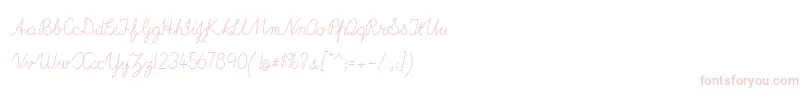 ImransSchoolA-fontti – vaaleanpunaiset fontit valkoisella taustalla
