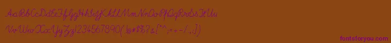 Шрифт ImransSchoolA – фиолетовые шрифты на коричневом фоне