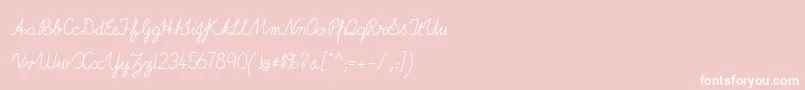 Шрифт ImransSchoolA – белые шрифты на розовом фоне