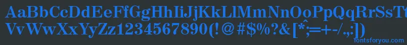 MagazineBold Font – Blue Fonts on Black Background