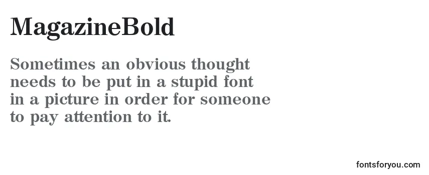 Review of the MagazineBold Font