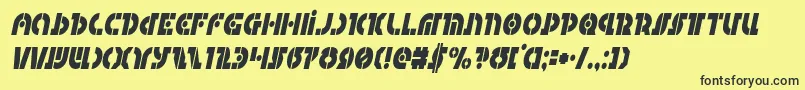 Questlokcondital Font – Black Fonts on Yellow Background