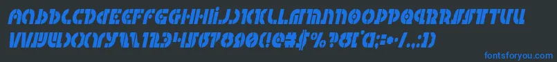 Questlokcondital Font – Blue Fonts on Black Background