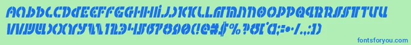 Questlokcondital Font – Blue Fonts on Green Background