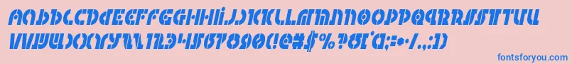 Questlokcondital Font – Blue Fonts on Pink Background