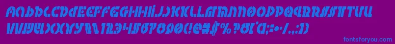 Questlokcondital Font – Blue Fonts on Purple Background