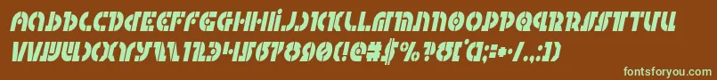 Questlokcondital Font – Green Fonts on Brown Background