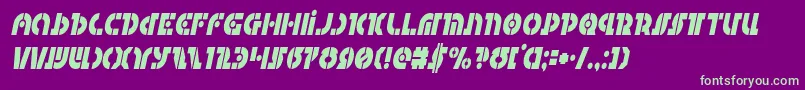 Questlokcondital Font – Green Fonts on Purple Background