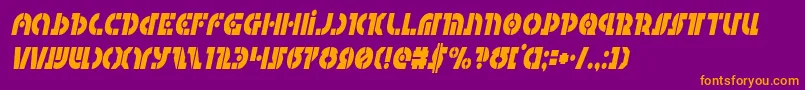 Questlokcondital Font – Orange Fonts on Purple Background