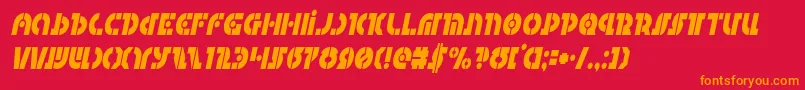 Questlokcondital Font – Orange Fonts on Red Background