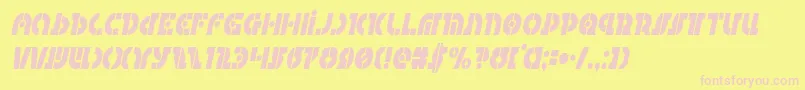 Questlokcondital Font – Pink Fonts on Yellow Background