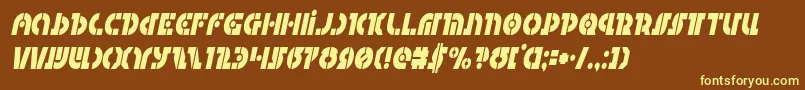 Questlokcondital Font – Yellow Fonts on Brown Background