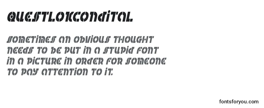 Review of the Questlokcondital Font