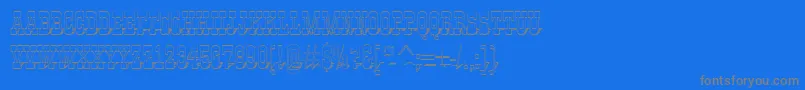 Gildiatitul3DshRegular Font – Gray Fonts on Blue Background