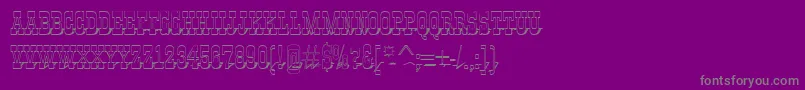 Gildiatitul3DshRegular Font – Gray Fonts on Purple Background