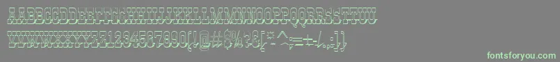 Gildiatitul3DshRegular Font – Green Fonts on Gray Background