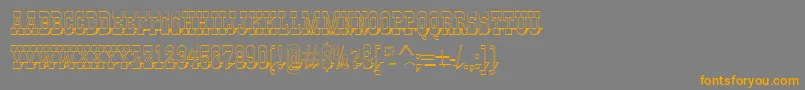 Gildiatitul3DshRegular Font – Orange Fonts on Gray Background