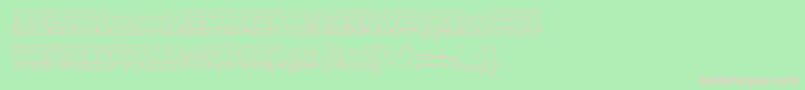 Gildiatitul3DshRegular Font – Pink Fonts on Green Background