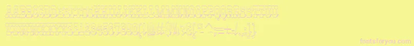 Gildiatitul3DshRegular Font – Pink Fonts on Yellow Background