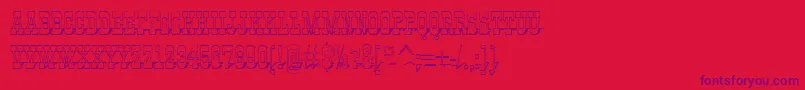 フォントGildiatitul3DshRegular – 赤い背景に紫のフォント