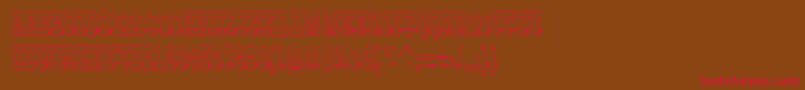 Gildiatitul3DshRegular Font – Red Fonts on Brown Background