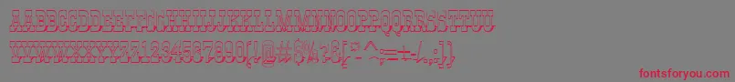 Gildiatitul3DshRegular Font – Red Fonts on Gray Background