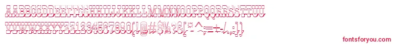 Gildiatitul3DshRegular Font – Red Fonts on White Background