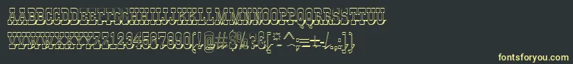 Gildiatitul3DshRegular Font – Yellow Fonts on Black Background