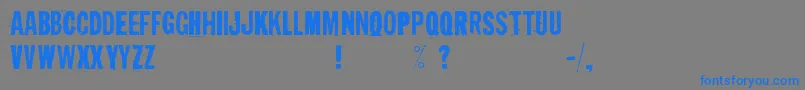 IrresponsibleDirection Font – Blue Fonts on Gray Background