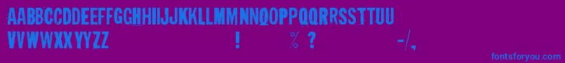 IrresponsibleDirection Font – Blue Fonts on Purple Background