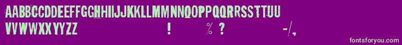 IrresponsibleDirection Font – Green Fonts on Purple Background