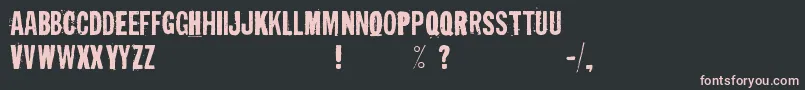 IrresponsibleDirection Font – Pink Fonts on Black Background