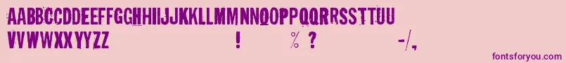 IrresponsibleDirection Font – Purple Fonts on Pink Background