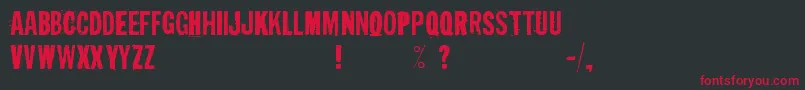 IrresponsibleDirection Font – Red Fonts on Black Background