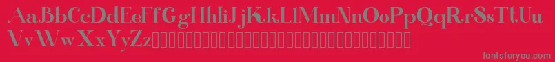 Czcionka Kinki – szare czcionki na czerwonym tle