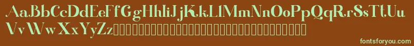 Kinki Font – Green Fonts on Brown Background