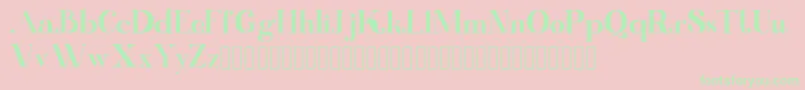 フォントKinki – ピンクの背景に緑の文字