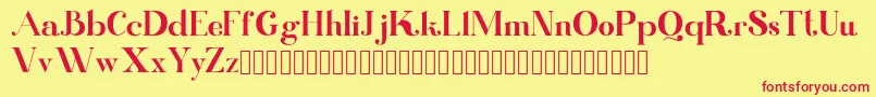 Kinki Font – Red Fonts on Yellow Background